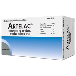 Artelac ögondroppar, lösning i endosbehållare, 0,5 ml 60 st produkt bild