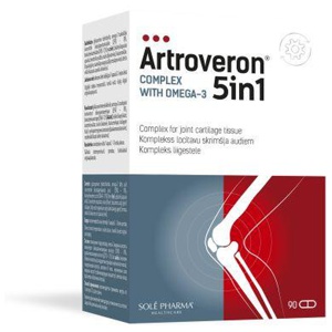 Artroveron kompleks Omega 3 kapslid liigeste tervise toetuseks 5in1 N90 toote pilt