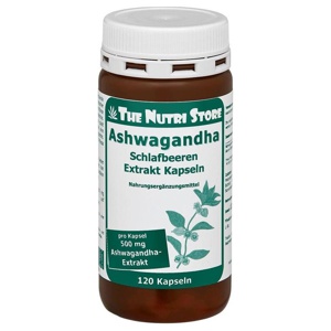 Ashwagandha 500 mg Extrakt Kapseln Produktbild