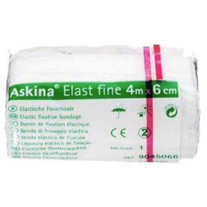 Askina Elast Fine Binde 4mx6cm cellophaniert, 1 St Binden Produktbild