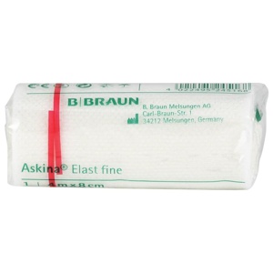 ASKINA Elast Fine Binde 8 cmx4 m cellophaniert Produktbild
