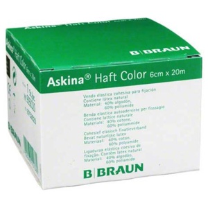 Askina Haftbinde Color 6cmx20m grün, 1 St Binden Produktbild