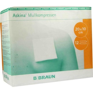 Askina Mullkompressen 10x20 cm unsteril 12fach Produktbild