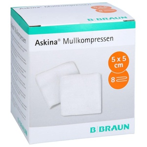ASKINA Mullkompressen 5x5 cm steril 8fach Produktbild