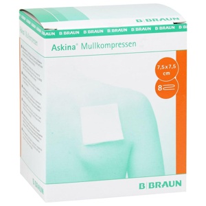 Askina Mullkompressen 7,5x7,5 cm steril, 25X2 St Kompressen Produktbild