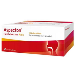 Aspecton Halstabletten Lutschtabletten, 60 St Lutschtabletten Produktbild