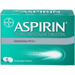 ASPIRIN 500 mg überzogene Tabletten Produktbild