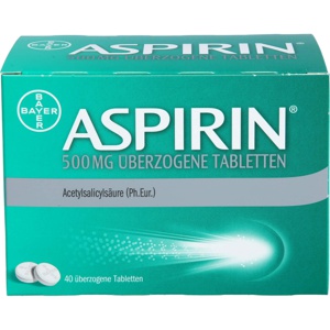 ASPIRIN 500 mg überzogene Tabletten Produktbild