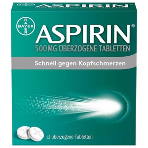 ASPIRIN 500 mg überzogene Tabletten Produktbild