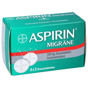 ASPIRIN MIGRÄNE 500 mg Brausetabletten Produktbild