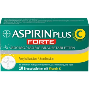 ASPIRIN plus C forte 800 mg/480 mg Brausetabletten Produktbild