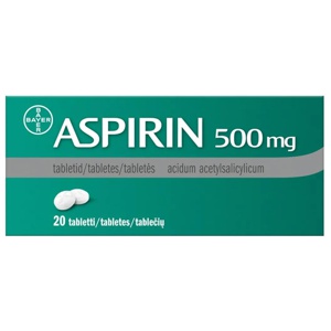 Aspirin tbl 500mg n20 toote pilt