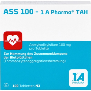 ASS 100-1A Pharma TAH Tabletten Produktbild