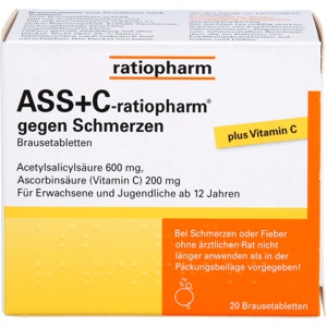 ASS-C-ratiopharm-gegen-Schmerzen-Brausetabletten Produktbild