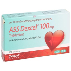 ASS Dexcel 100 mg Tabletten, 100 St Tabletten Produktbild