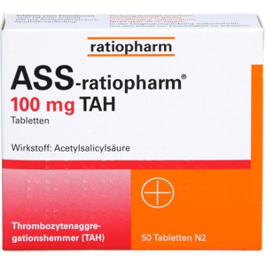 ASS-ratiopharm 100 mg TAH Tabletten Produktbild