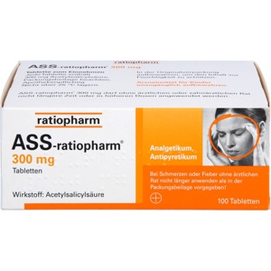 ASS-ratiopharm 300 mg Tabletten Produktbild
