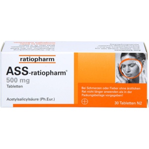 ASS-ratiopharm 500 mg Tabletten Produktbild