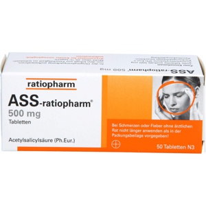 ASS-ratiopharm 500 mg Tabletten Produktbild