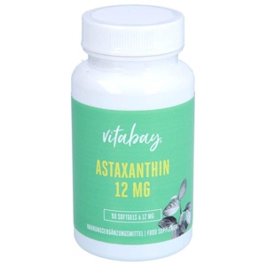 Astaxanthin 12 mg Softgel-Kapseln Mikroalge vegan Produktbild