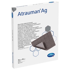 ATRAUMAN Ag 10x10 cm steril Kompressen Produktbild