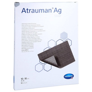 ATRAUMAN Ag 10x10 cm steril Kompressen Produktbild