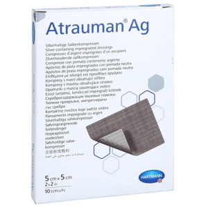 Atrauman Ag 5x5 cm steril Kompressen, 10 St Kompressen Produktbild