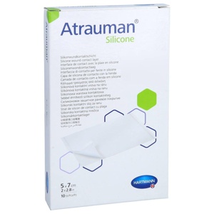 ATRAUMAN Silicone steril 5x7 cm Kompressen Produktbild