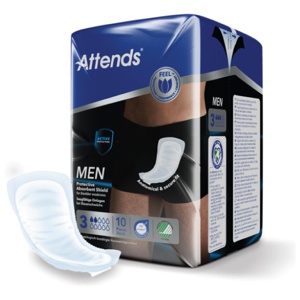 Attends Men Protective Absorbent Shield 3 innlegg 10 stk produktbilde