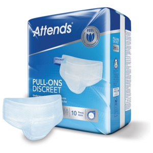 Attends Pull-Ons Discreet Underwear buksebleie 3L 10 stk produktbilde