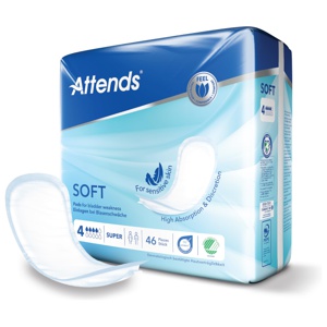 Attends Soft 4 Super bind for urinlekkasje 46 stk produktbilde