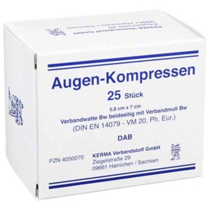Augenkompressen unsteril 5,8, 25 St Kompressen Produktbild