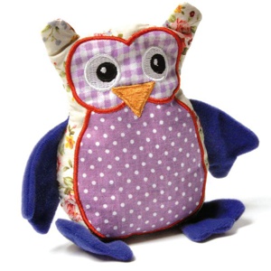 Aumüller Baldrian-Katzenspielkissen Patchwork-Eule Produktbild