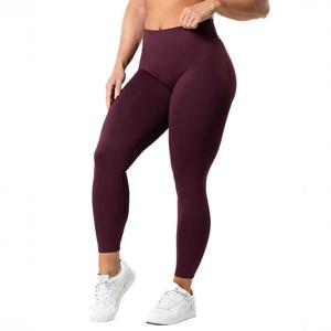 Aura Seamless Scrunch Tights Röd produkt bild