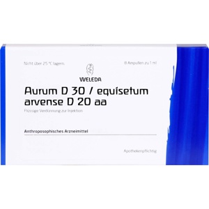 AURUM D 30/Equisetum arvense D 20 aa Ampullen Produktbild