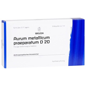 AURUM METALLICUM PRAEPARATUM D 20 Ampullen Produktbild