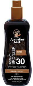 Australian Gold Instant Bronzer Spray Gel Sunscreen SPF 30 produktbillede
