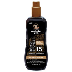 Australian Gold Instant Bronzer Spray Gel With Bronzer SPF15 100ml produktbilde