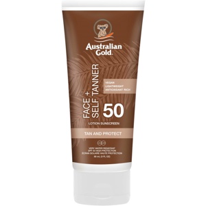 Australian Gold SPF 50 Face + selftanner 88 ml Produktbild