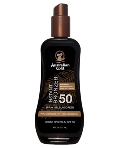 Australian Gold Spray Gel Sunscreen SPF 50 with Instant Bronzer produktbillede