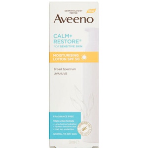 Aveeno Calm +Restore Moisturising SPF 50 produktbillede