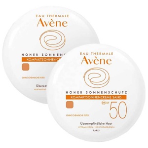 Avene Kompaktsonnencreme sand SPF 50, 2x10 g Creme Produktbild