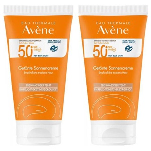 Avene Sonnencreme SPF 50 + getönt, 2x50 ml Creme Produktbild
