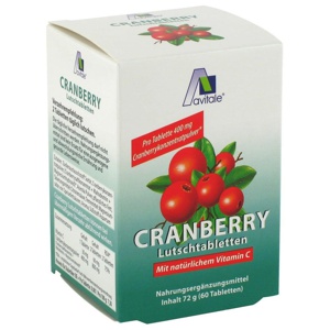 Cranberry Lutschtabletten, 60 St Lutschtabletten Produktbild