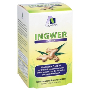 INGWER 500 mg Kapseln+Vitamin B1+C Produktbild