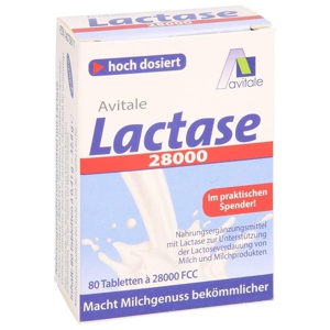 LACTASE 28.000 FCC Tabletten im Spender Produktbild