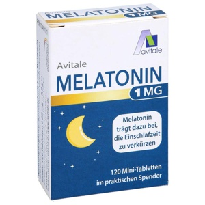 MELATONIN 1 mg Mini-Tabletten im Spender Produktbild