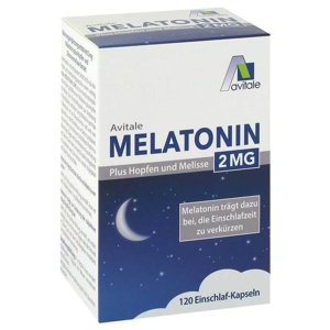 MELATONIN 2 mg plus Hopfen und Melisse Kapseln Produktbild