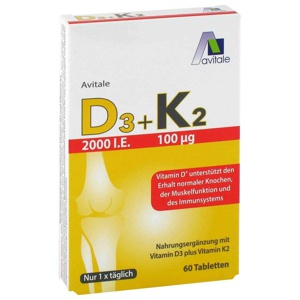D3+K2 2000 I.E.+100 μg Tabletten Produktbild