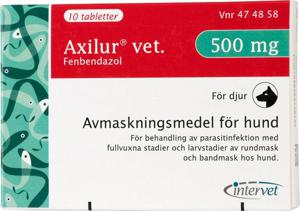 Axilur vet., tablett 500 mg 1 x 10 st produkt bild
